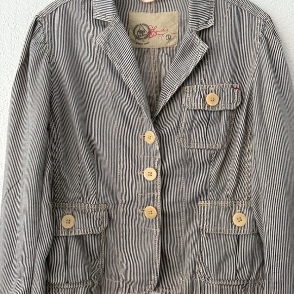 GAP Women’s Vintage Navy & White Limited Edition Jacket Size Large - Picture 3 of 16